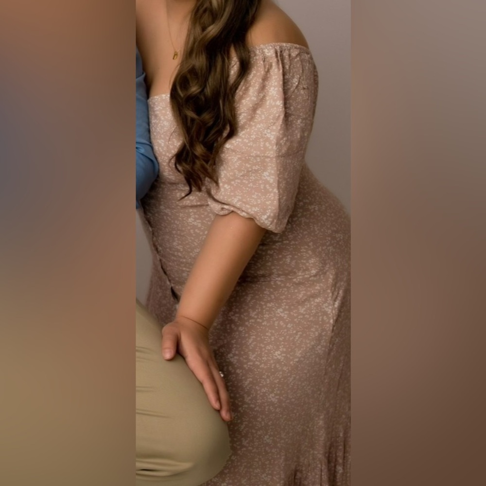 Floral Beige Dress